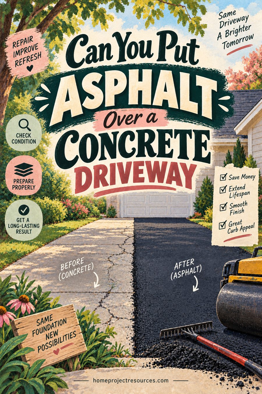 Can You Put Asphalt Over a Concrete Driveway?