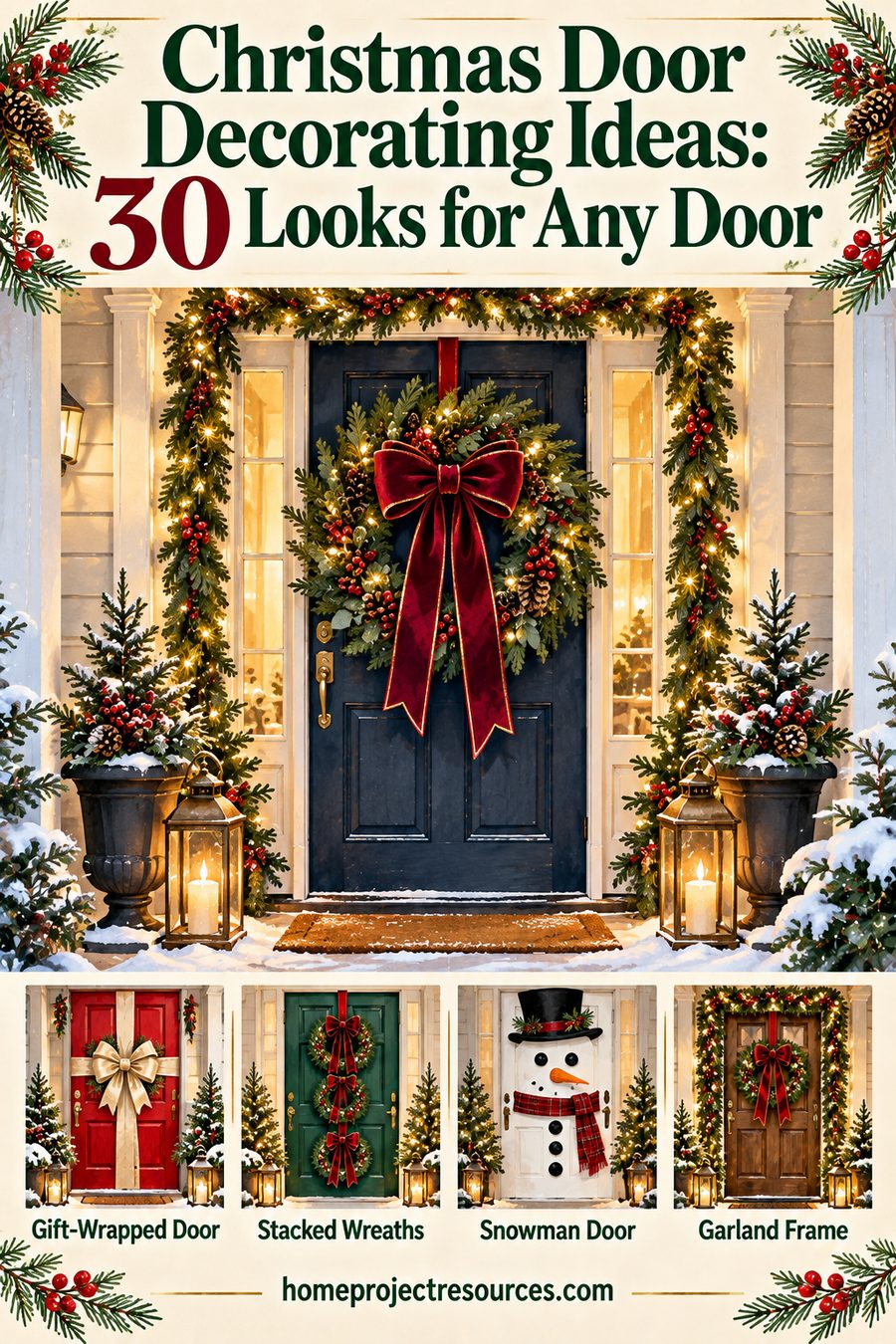 Christmas Door Decorating Ideas: 30 Looks for Any Door