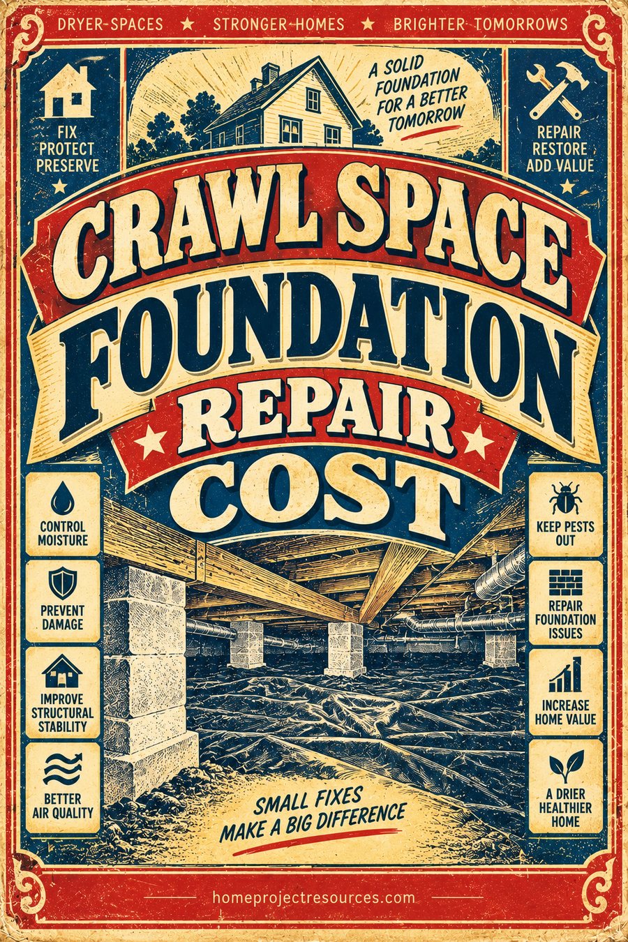 Crawl Space Foundation Repair Cost by Problem Type