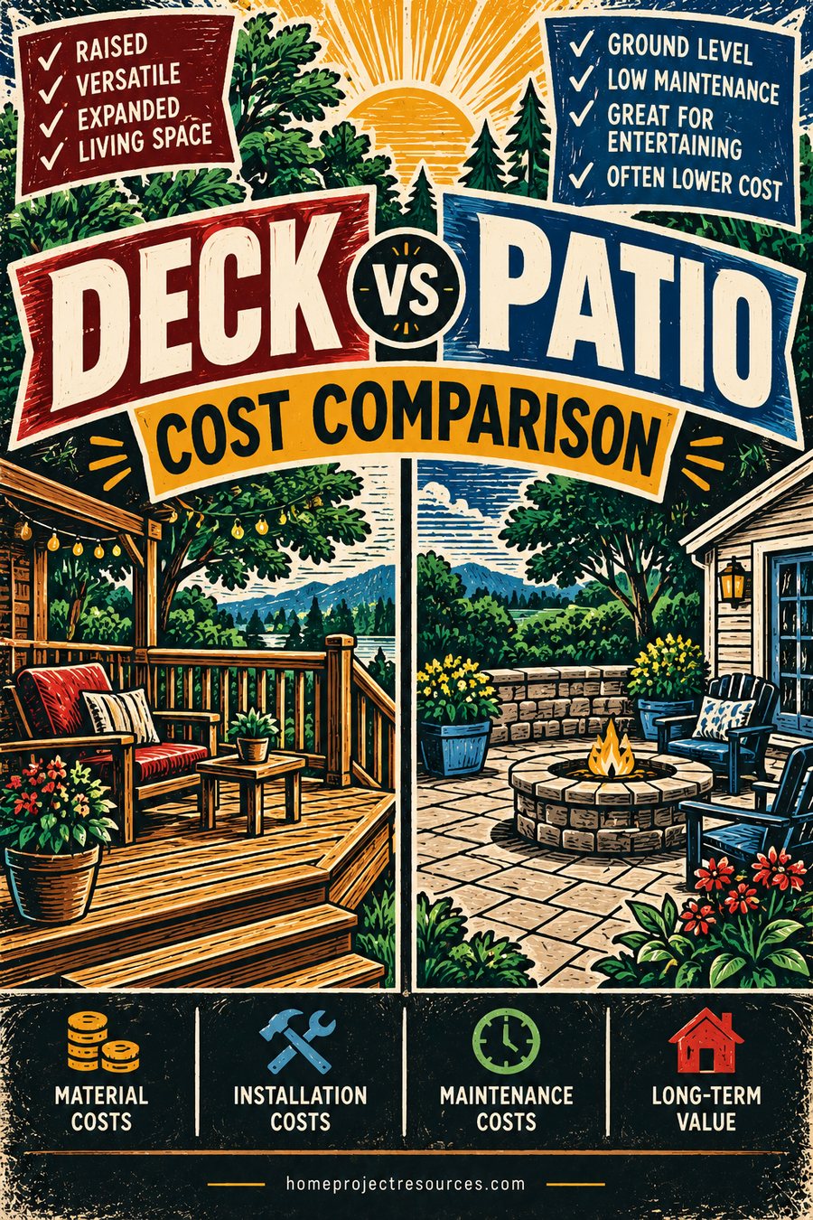 Deck vs Patio: How the Costs Really Compare
