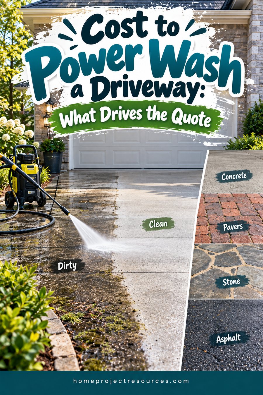 Cost to Power Wash a Driveway