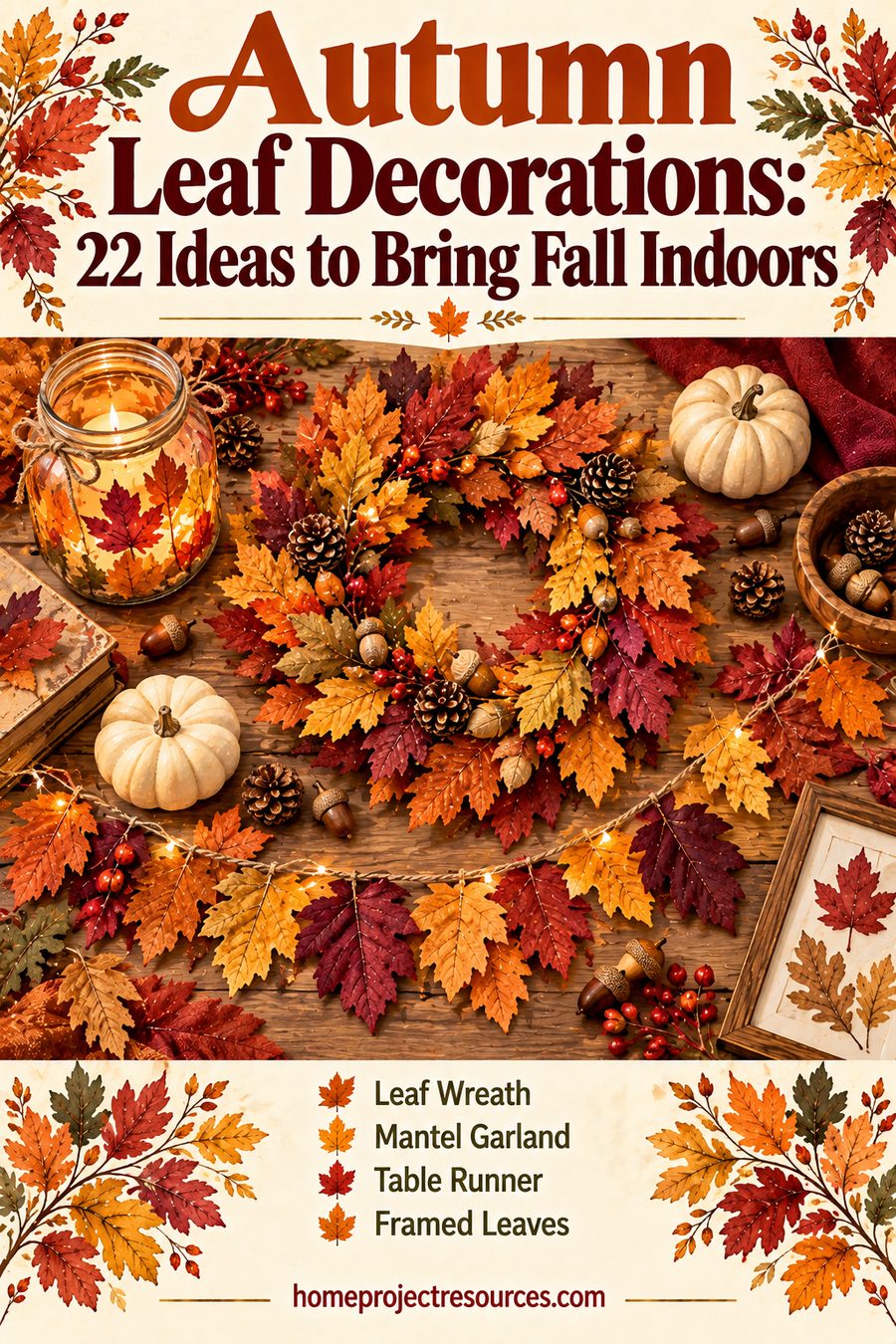 Autumn Leaf Decorations: 22 Ideas to Bring Fall Indoors