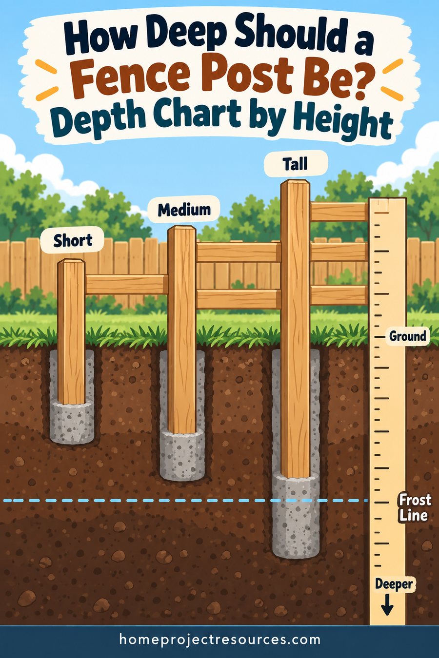 How Deep Should a Fence Post Be
