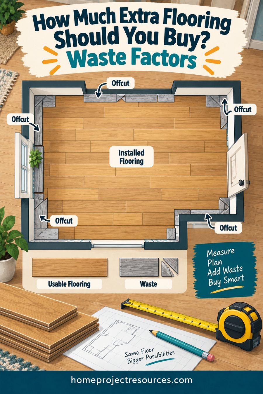 How Much Extra Flooring Should You Buy? Waste Factors