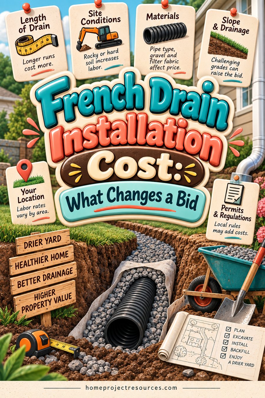 French Drain Installation Cost: What Changes a Bid
