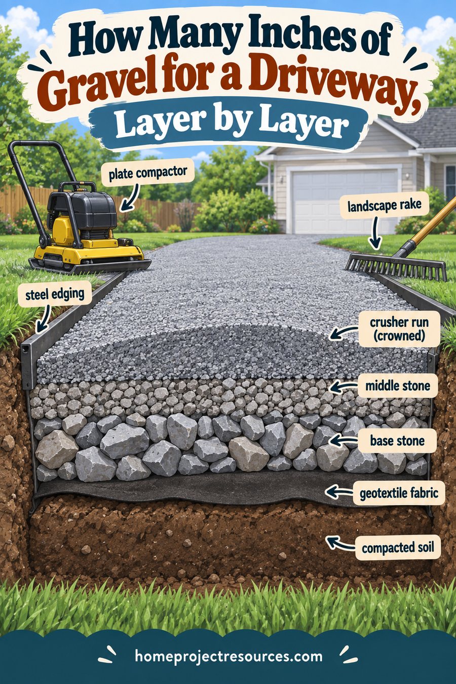 How Many Inches of Gravel for a Driveway, Layer by Layer