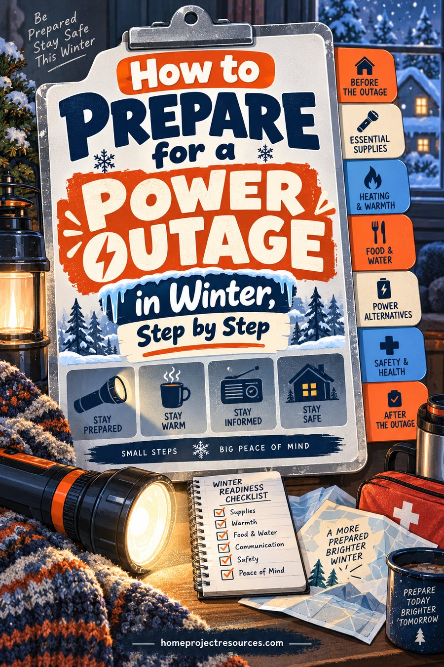 How to Prepare for a Power Outage in Winter, Step by Step