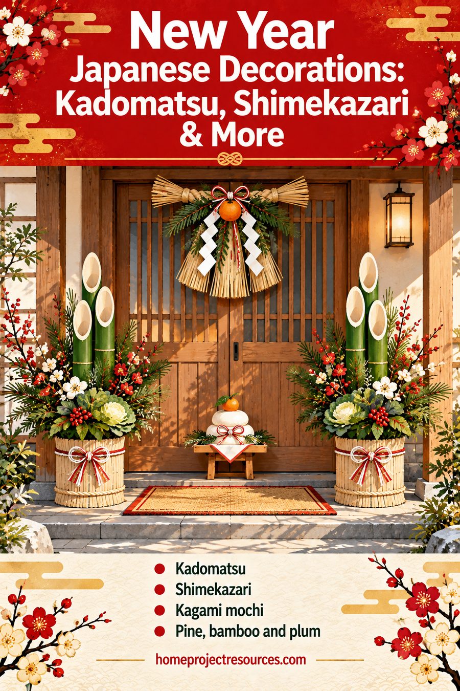 New Year Japanese Decorations: Kadomatsu, Shimekazari & More