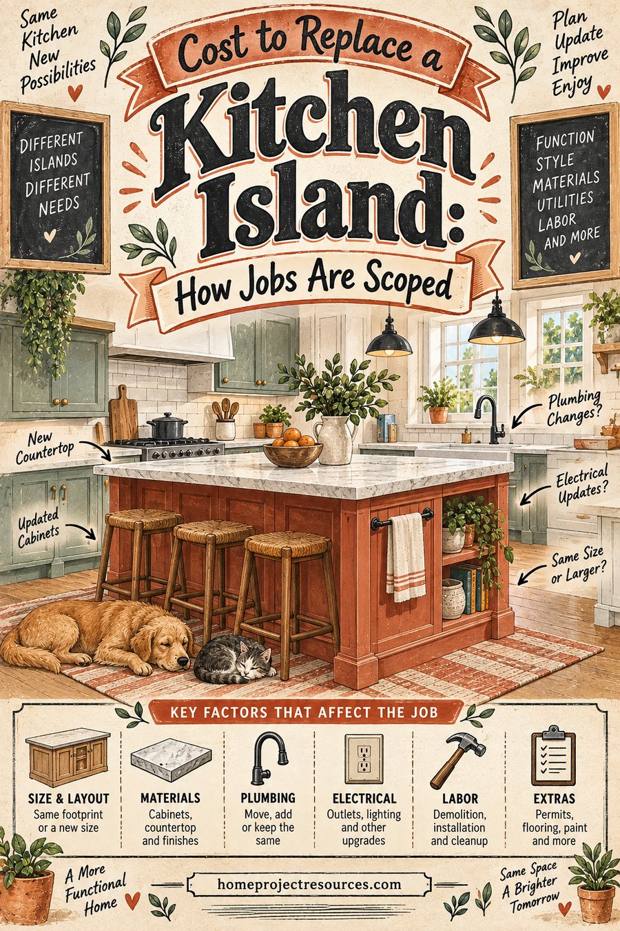 Cost to Replace a Kitchen Island: How Jobs Are Scoped