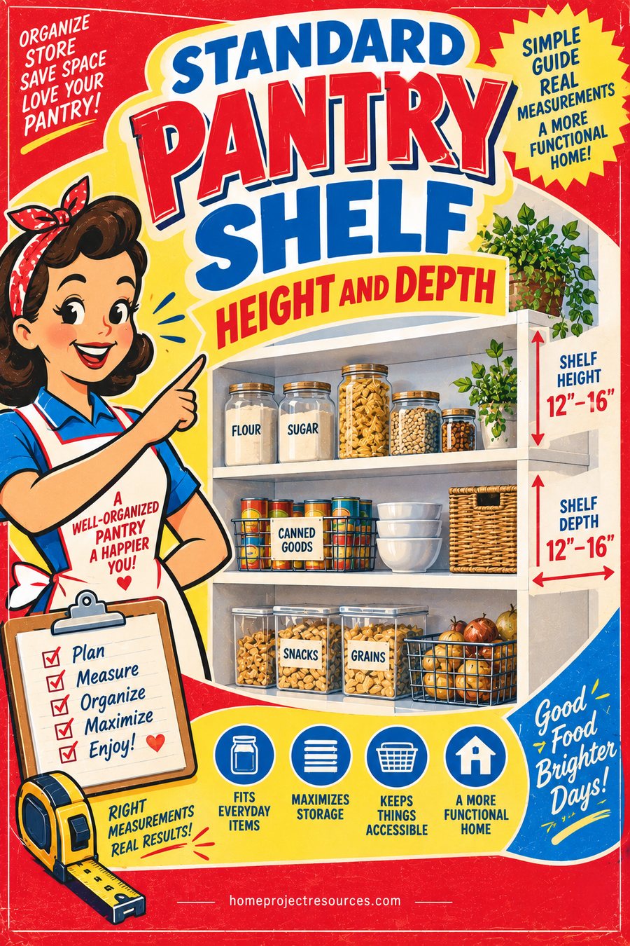 Standard Pantry Shelf Height and Spacing Guide