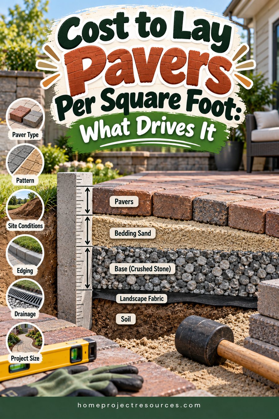 Cost to Lay Pavers Per Square Foot