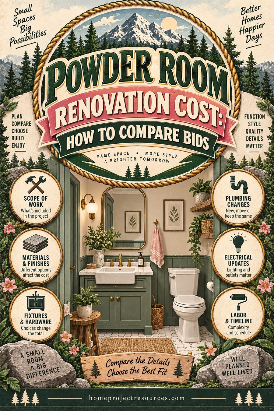 Powder Room Renovation Cost: How to Compare Bids
