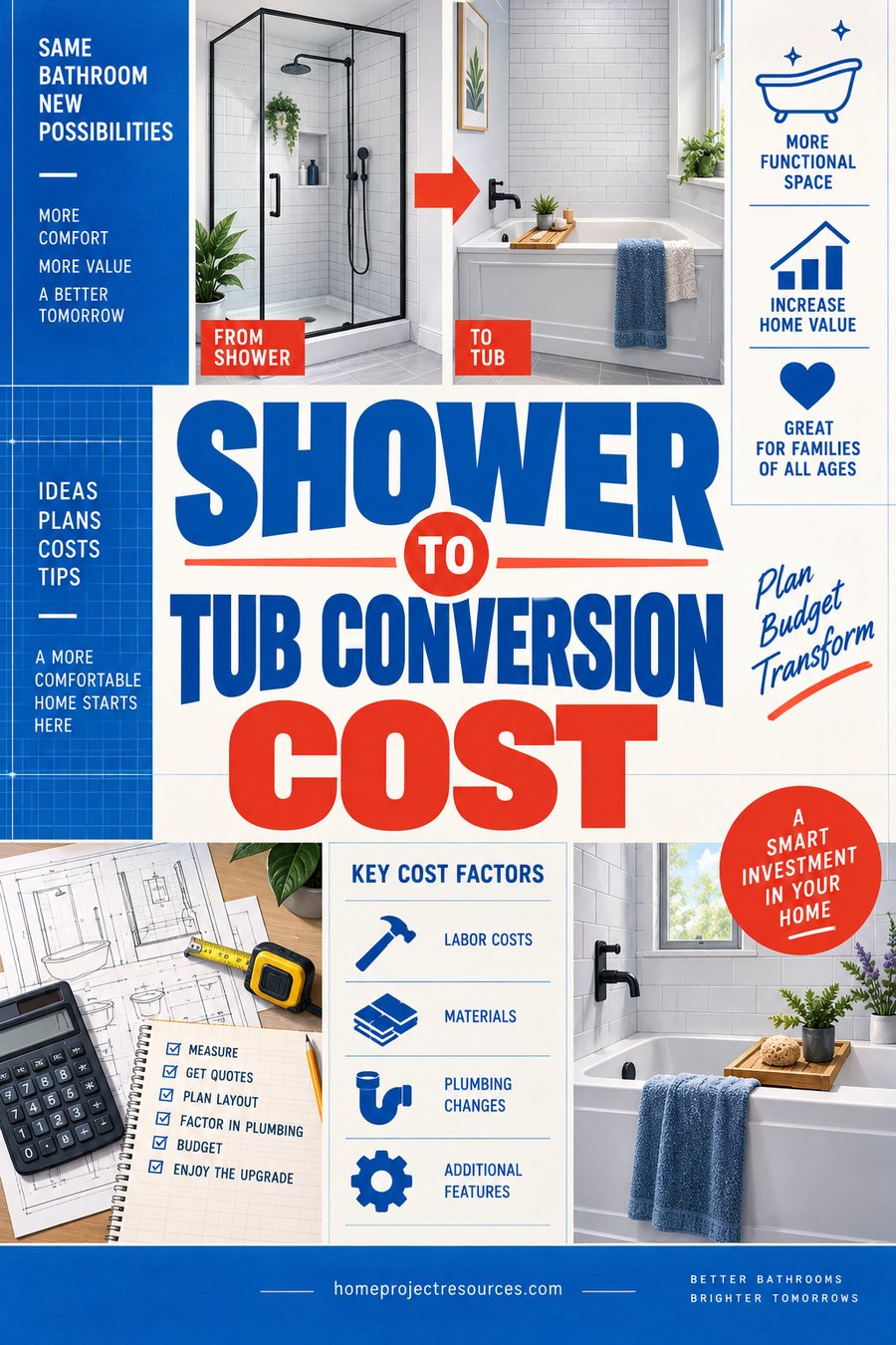 Cost to Replace a Shower With a Bathtub