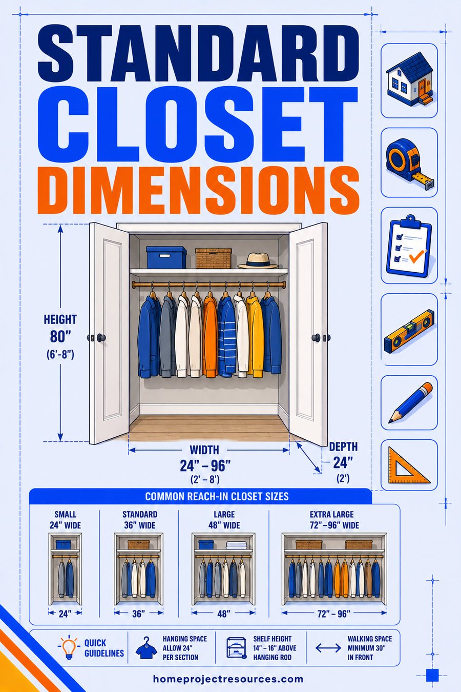 Standard Closet Dimensions