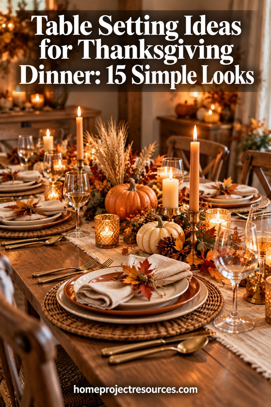 Table Setting Ideas for Thanksgiving Dinner: 15 Simple Looks