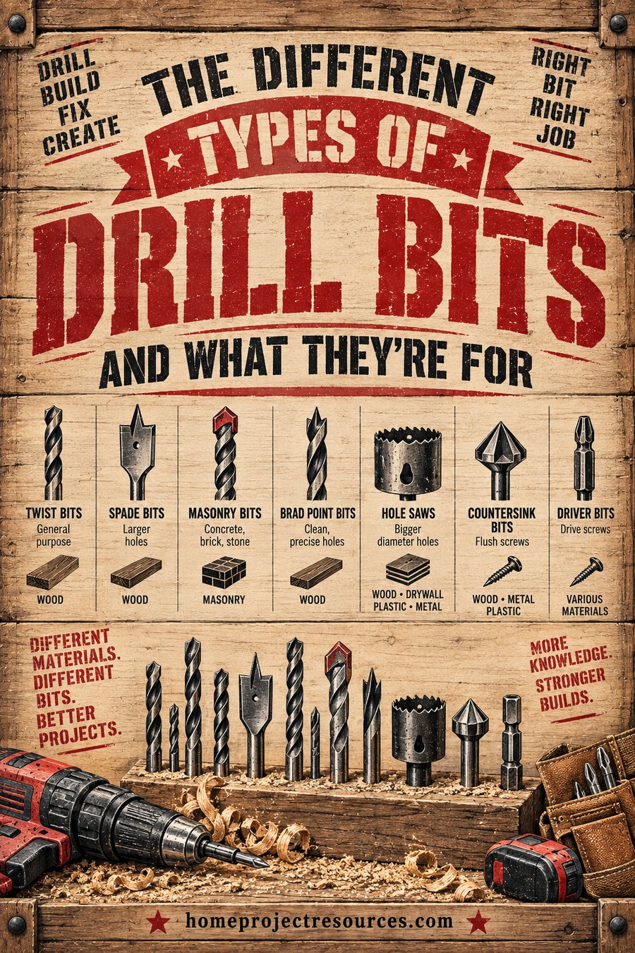 Types of Drill Bits and What Each One Drills Best