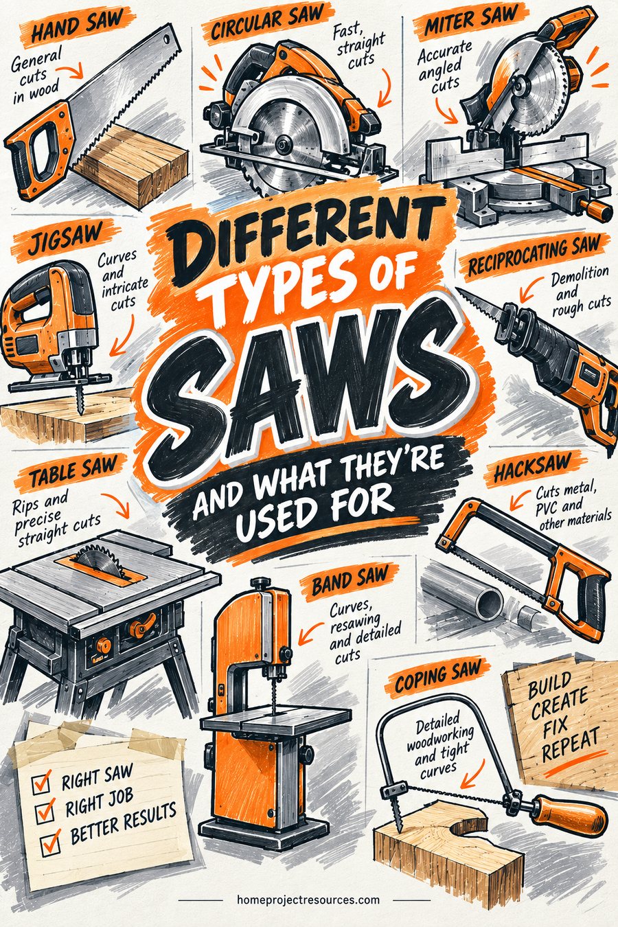 Types of Saws and What Each One Is Actually For