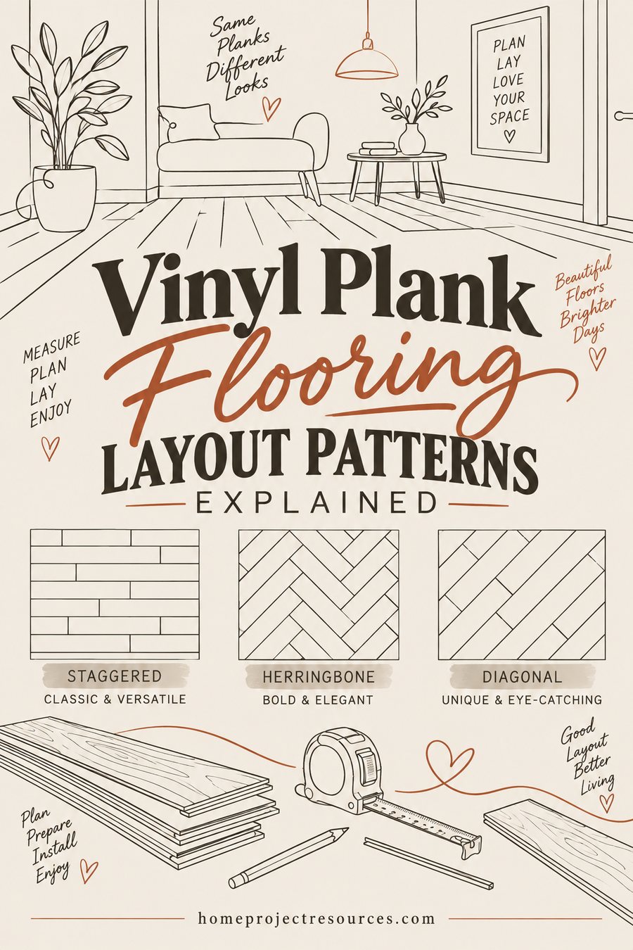 Vinyl Plank Layout Patterns That Make a Room Look Bigger