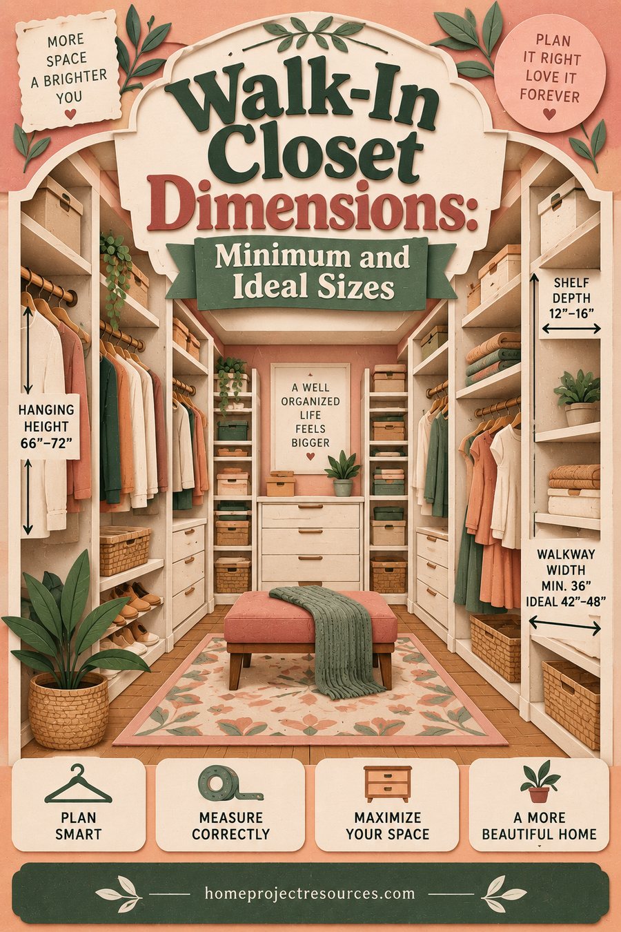 Minimum Walk-In Closet Width and Ideal Sizes