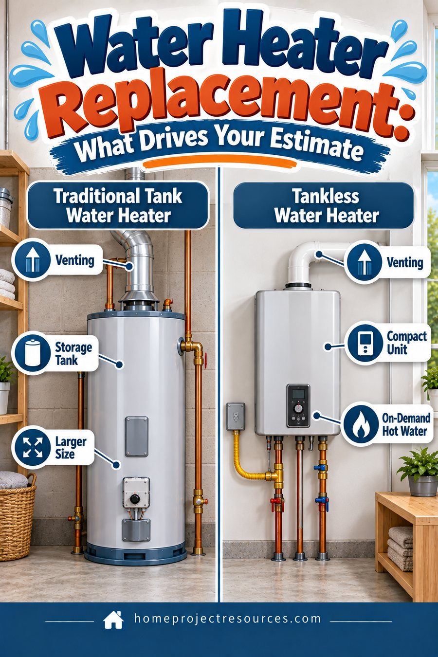 Water Heater Replacement: What Drives Your Estimate