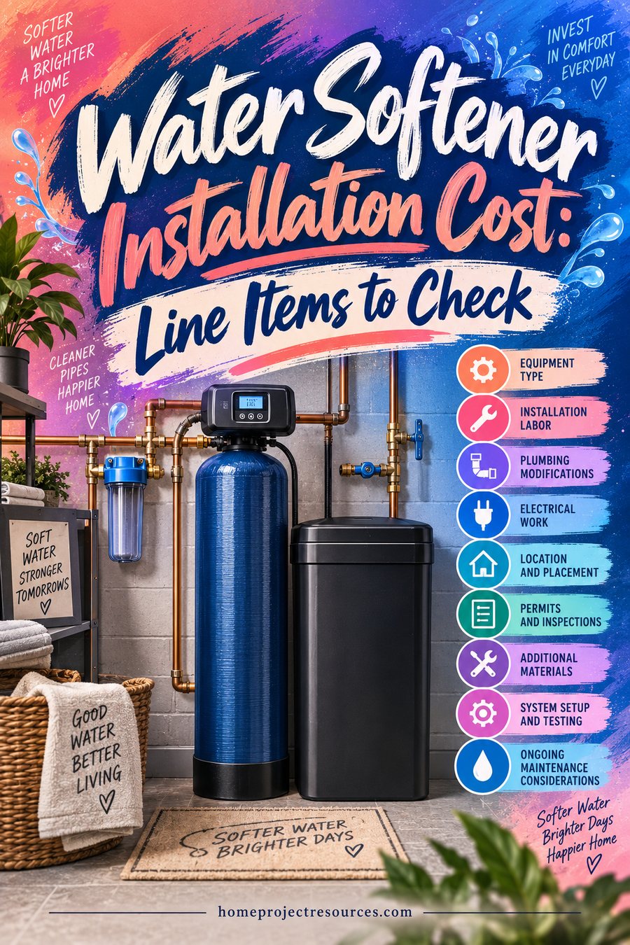 Water Softener Installation Cost: Line Items to Check