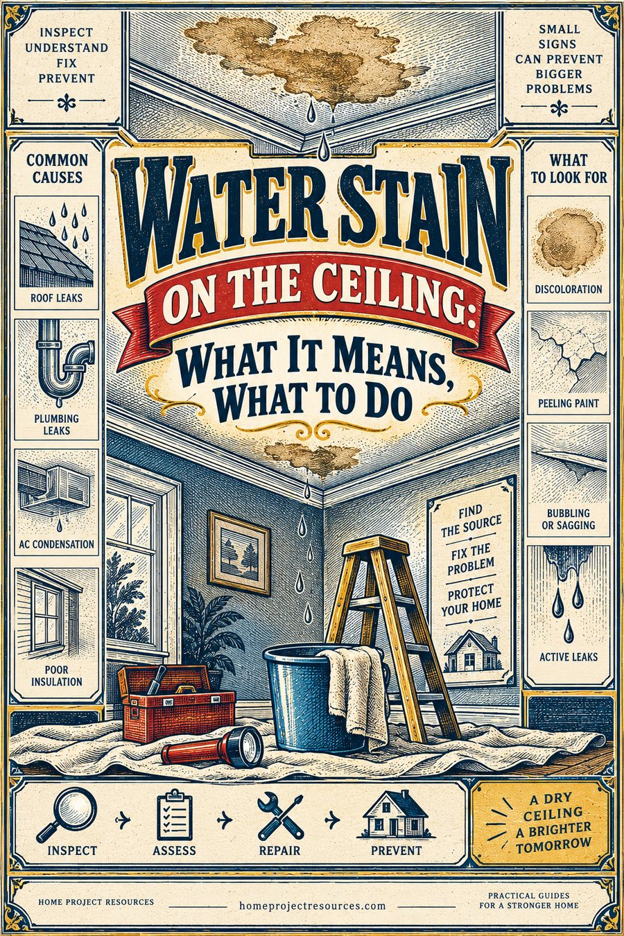 Water Stain on the Ceiling: What It Means, What to Do