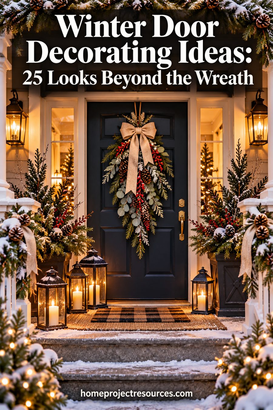Winter Door Decorating Ideas: 25 Looks Beyond the Wreath